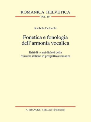 cover image of Fonetica e fonologia dell'armonia vocalica